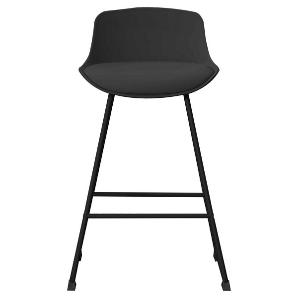 Stołek barowy Tina low Black PU - ACTONA